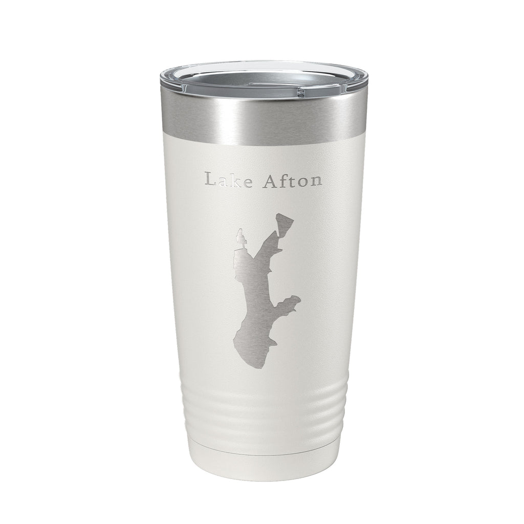 Lake Afton Map Tumbler Travel Mug Insulated Laser Engraved Coffee Cup Kansas 20 oz