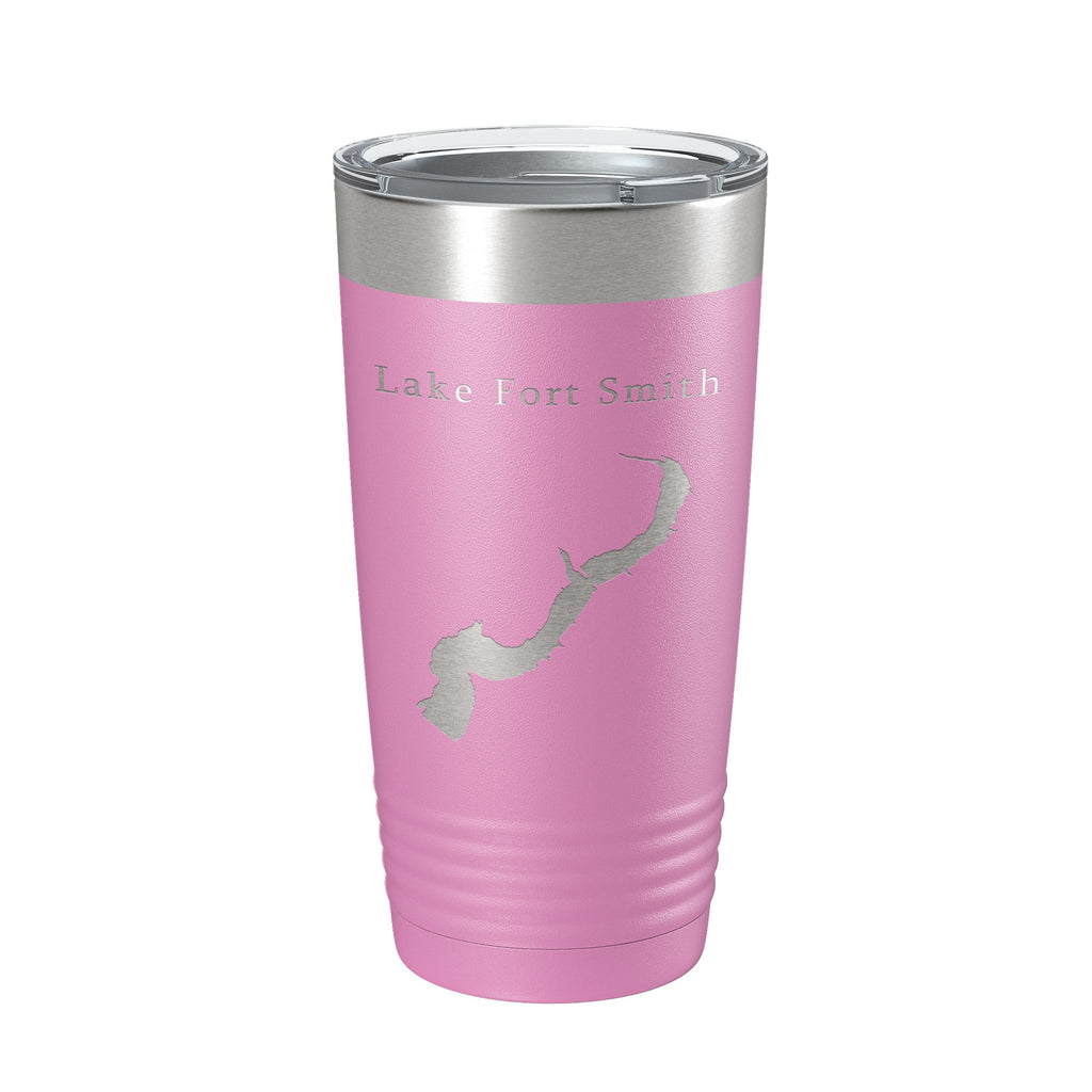 Lake Fort Smith Map Tumbler Travel Mug Insulated Laser Engraved Coffee Cup Arkansas 20 oz