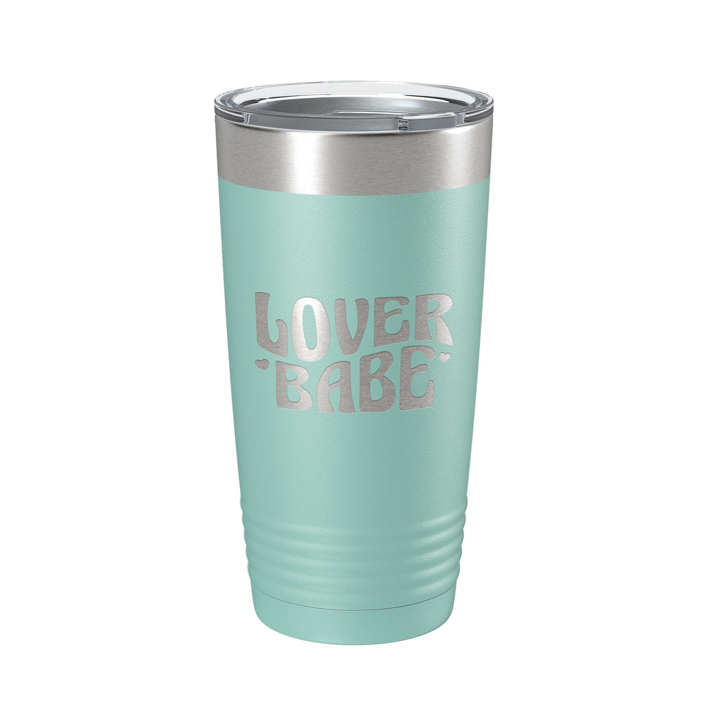 Lover Babe Tumbler Cute Retro Travel Mug Insulated Laser Engraved Coffee Cup 20 oz