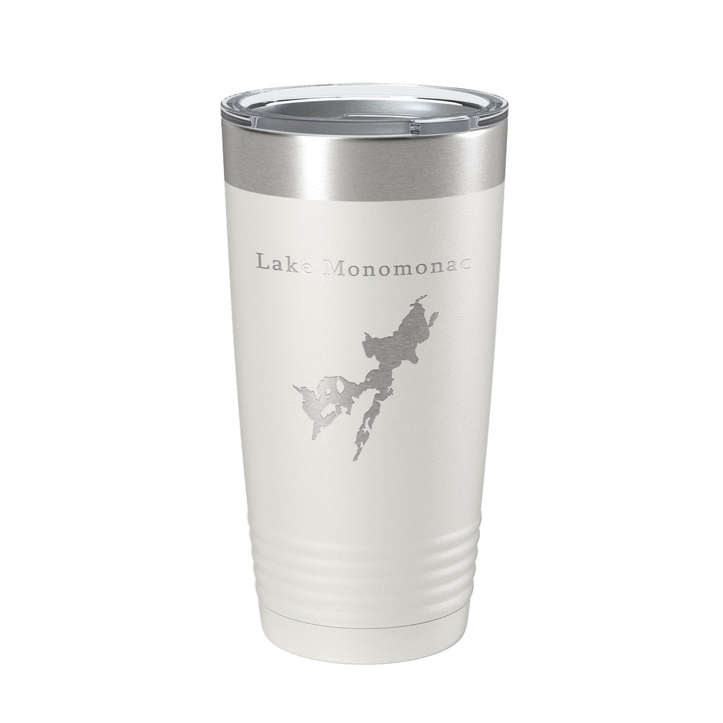Lake Monomonac Map Tumbler Travel Mug Insulated Laser Engraved Coffee Cup Massachusetts New Hampshire 20 oz