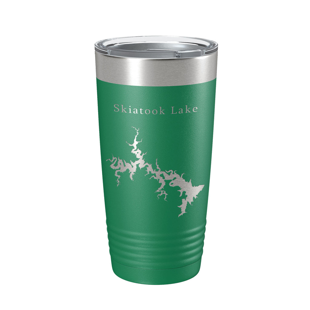 Skiatook Lake Map Tumbler Travel Mug Insulated Laser Engraved Coffee Cup Oklahoma 20 oz