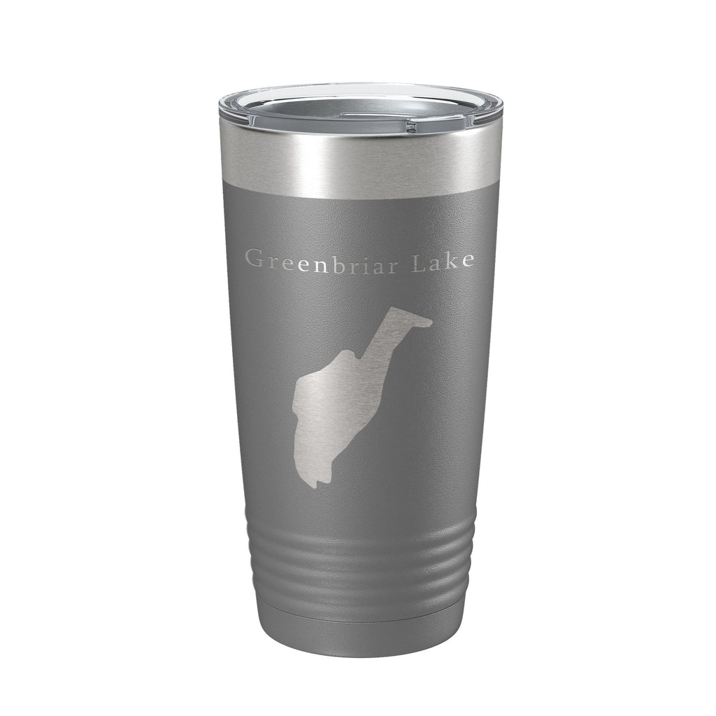 Greenbriar Lake Map Tumbler Travel Mug Insulated Laser Engraved Coffee Cup Maryland 20 oz