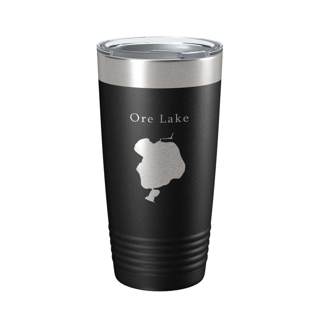 Ore Lake Map Tumbler Travel Mug Insulated Laser Engraved Coffee Cup Huron River Chain of Lakes Michigan 20 oz