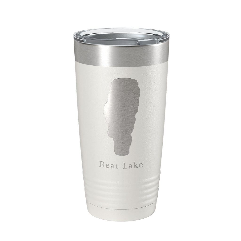 Bear Lake Map Tumbler Travel Mug Insulated Laser Engraved Coffee Cup Idaho 20 oz