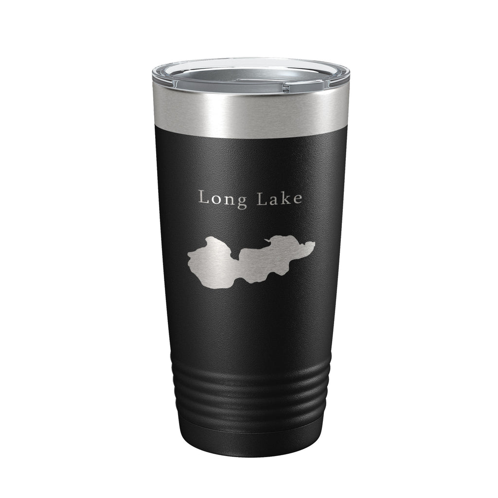 Long Lake Map Tumbler Travel Mug Insulated Laser Engraved Coffee Cup Minneapolis Minnesota 20 oz