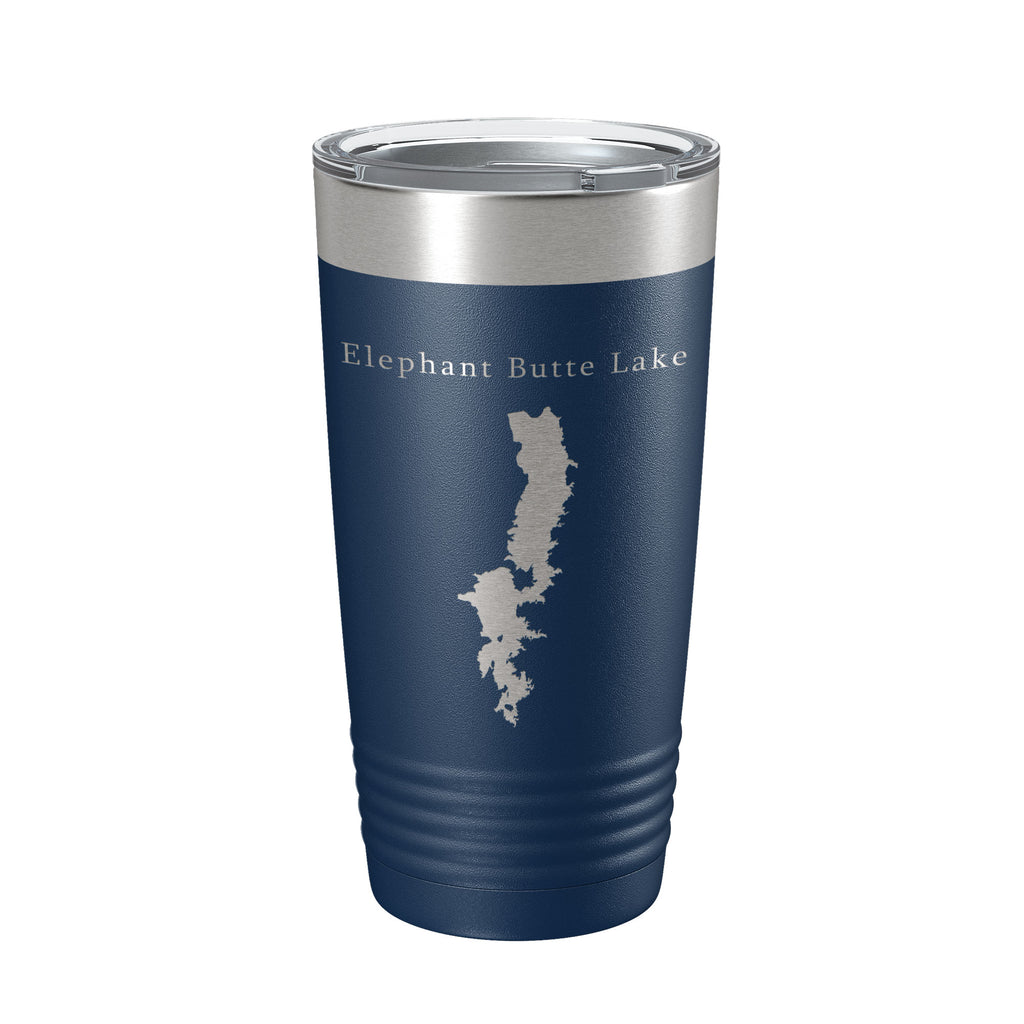 Elephant Butte Lake Map Tumbler Travel Mug Insulated Laser Engraved Coffee Cup New Mexico 20 oz