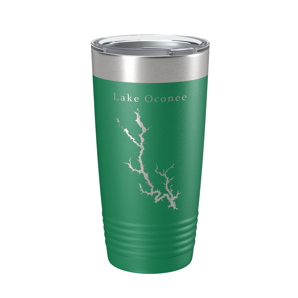Lake Oconee Map Tumbler Travel Mug Insulated Laser Engraved Coffee Cup Georgia 20 oz