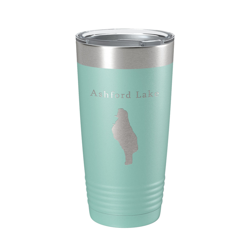 Ashford Lake Map Tumbler Travel Mug Insulated Laser Engraved Coffee Cup Connecticut 20 oz
