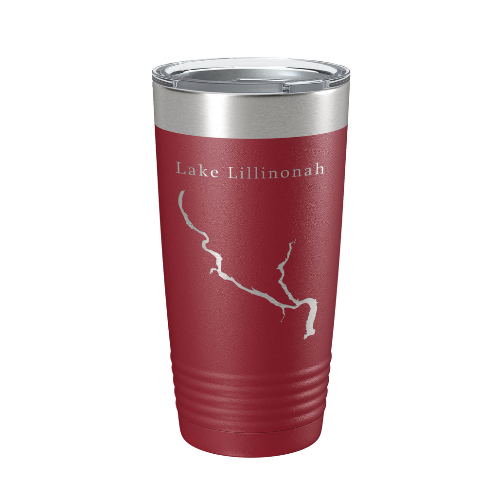 Lake Lillinonah Map Tumbler Travel Mug Insulated Laser Engraved Coffee Cup Housatonic River Connecticut 20 oz