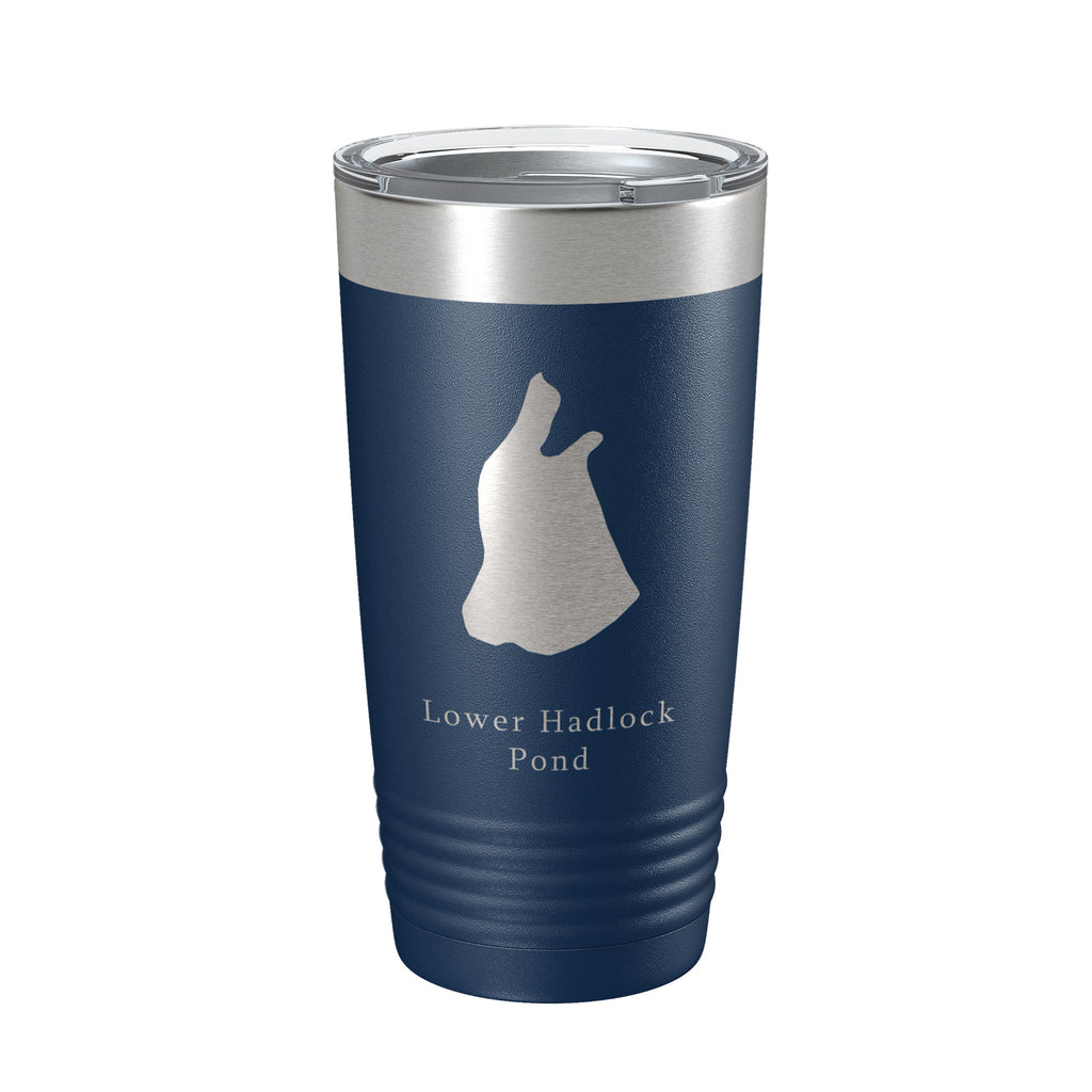 Lower Hadlock Pond Tumbler Lake Map Travel Mug Insulated Laser Engraved Coffee Cup Acadia Maine 20 oz