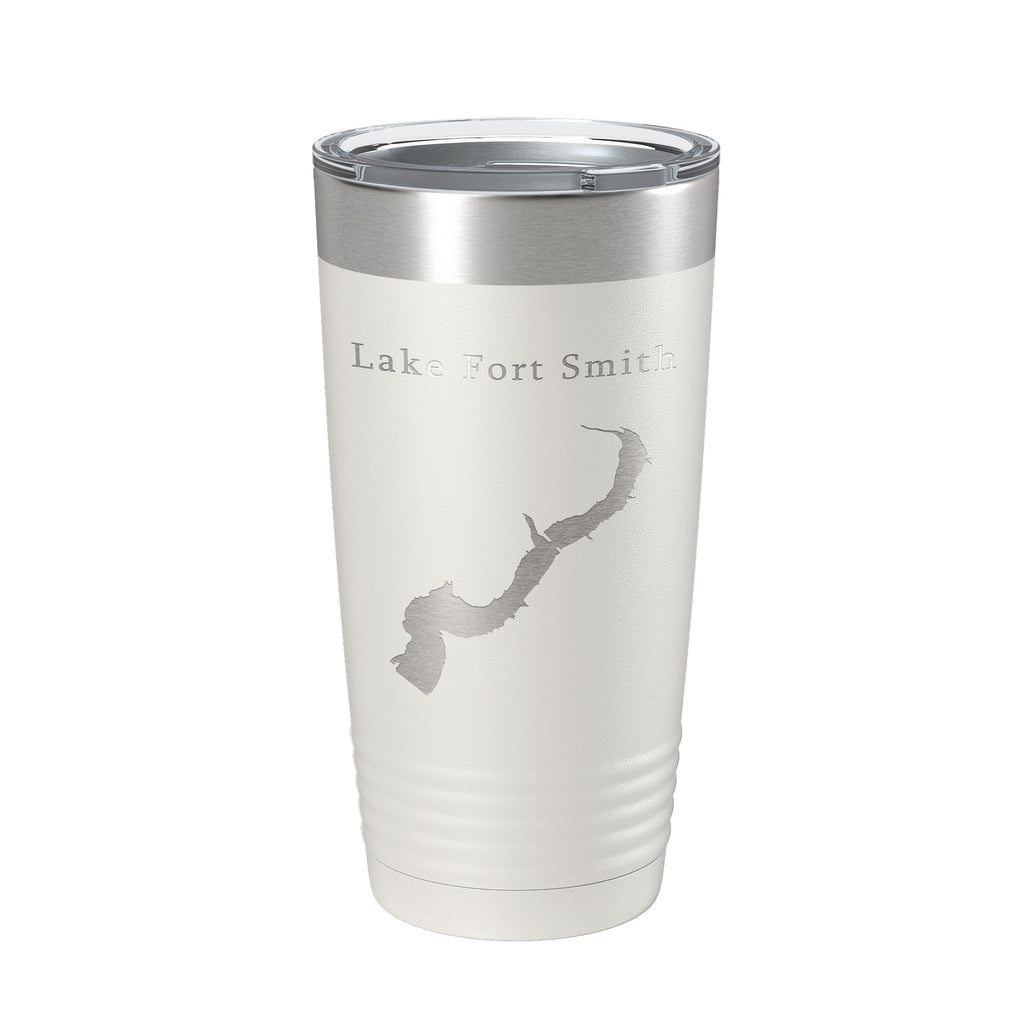 Lake Fort Smith Map Tumbler Travel Mug Insulated Laser Engraved Coffee Cup Arkansas 20 oz