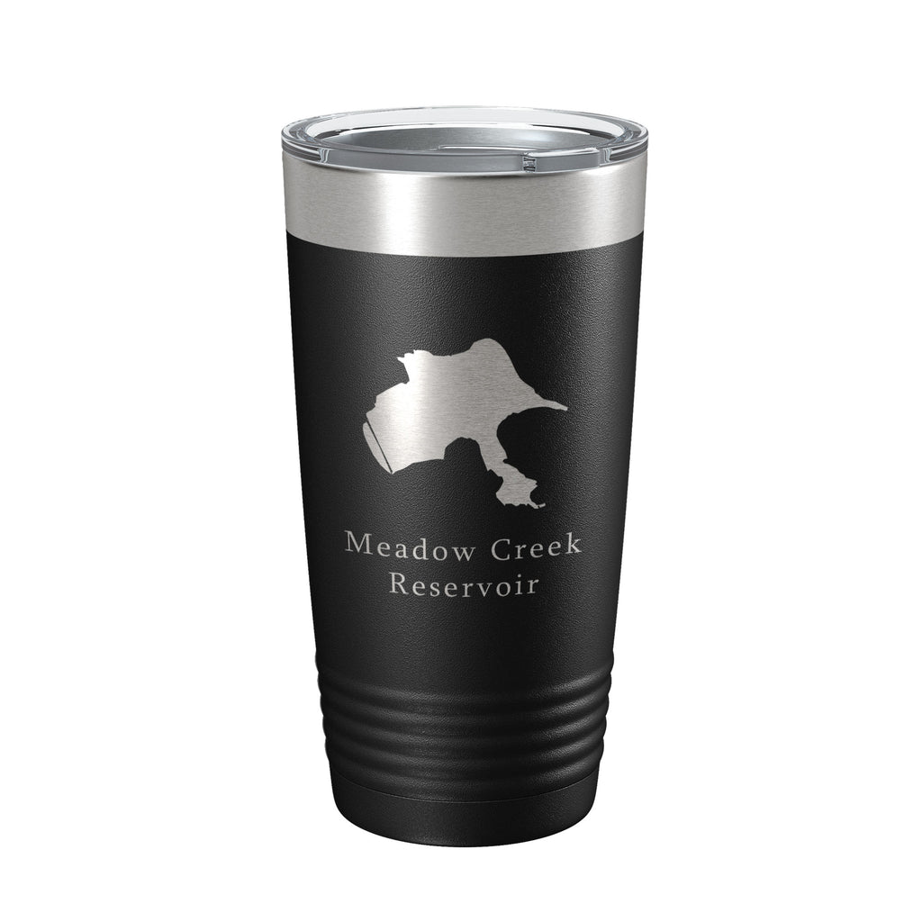 Meadow Creek Reservoir Tumbler Lake Map Travel Mug Insulated Laser Engraved Coffee Cup Colorado 20 oz