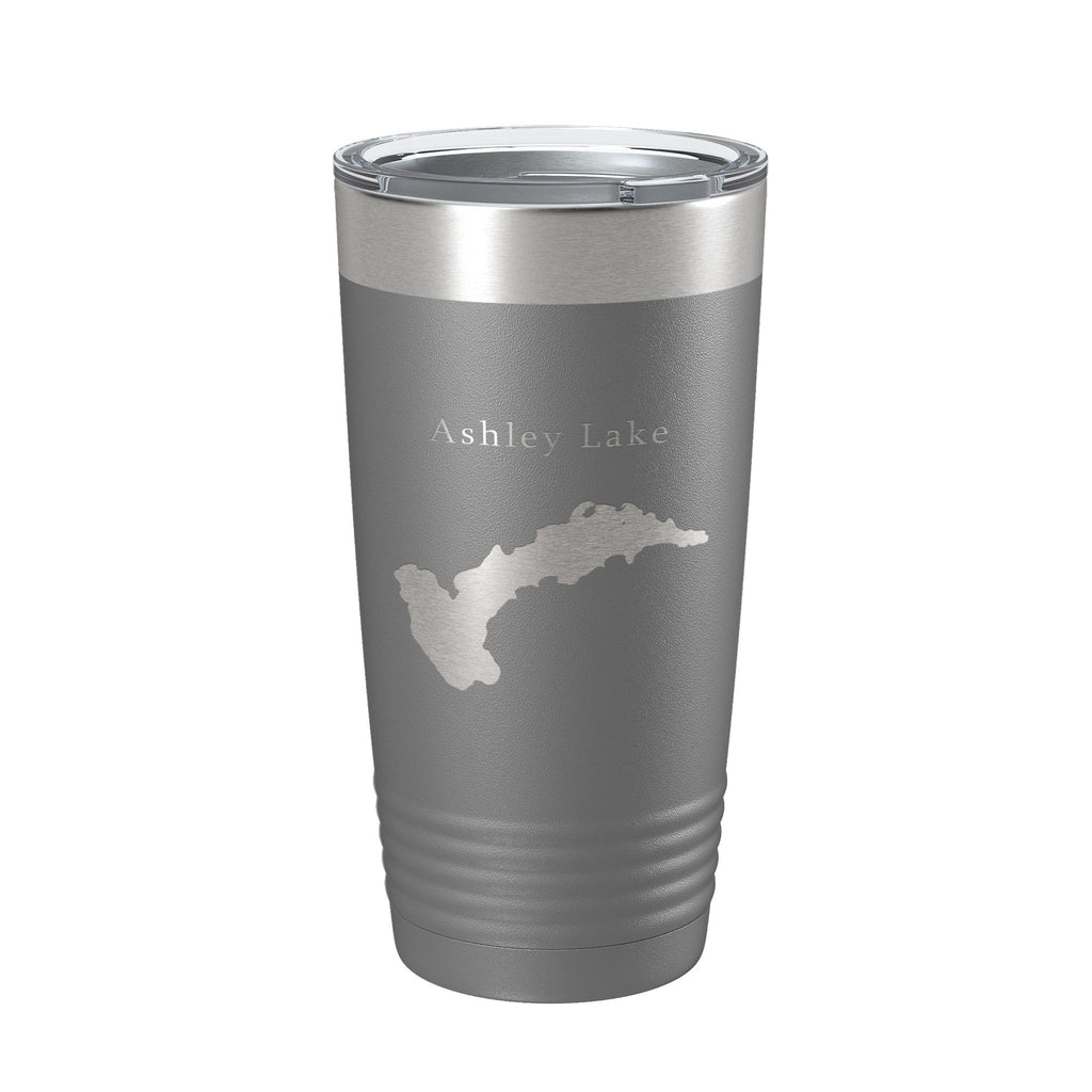 Ashley Lake Map Tumbler Travel Mug Insulated Laser Engraved Coffee Cup Montana 20 oz