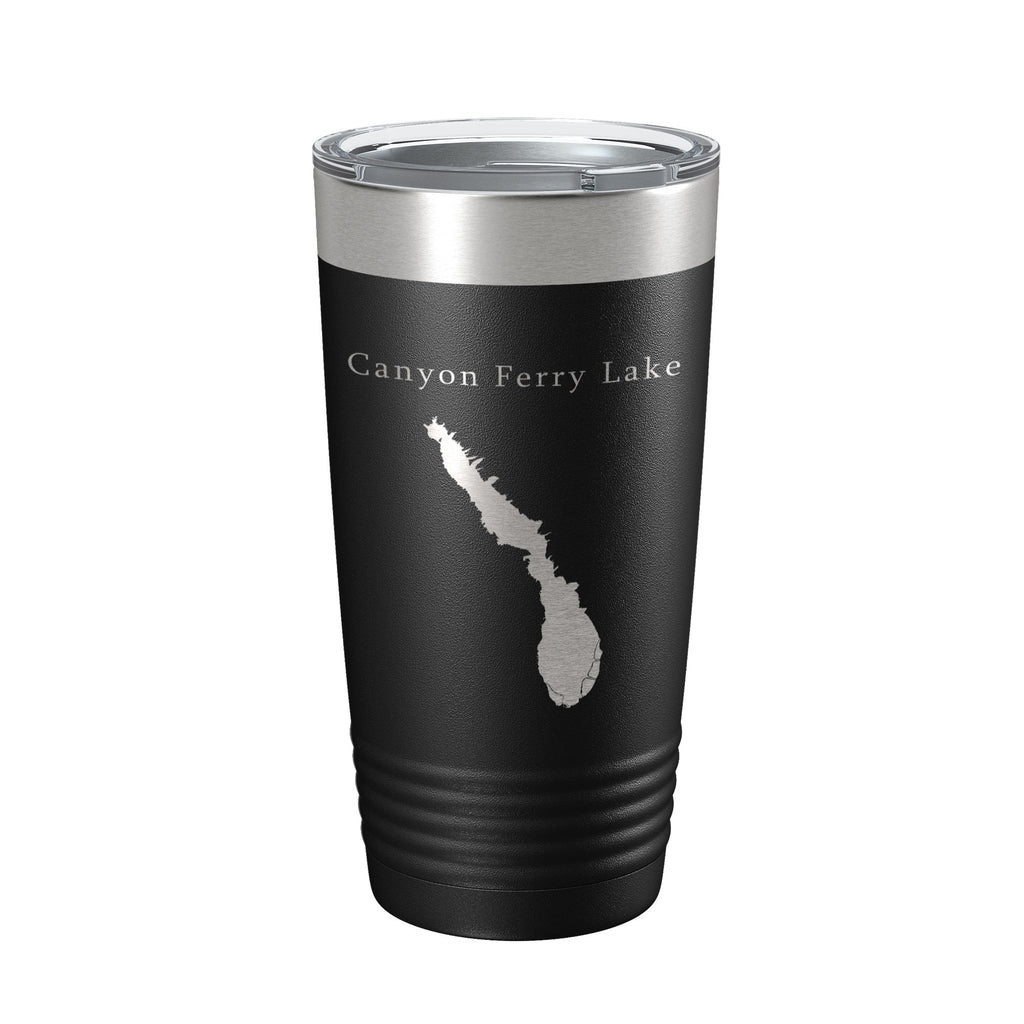 Canyon Ferry Lake Map Tumbler Travel Mug Insulated Laser Engraved Coffee Cup Montana 20 oz