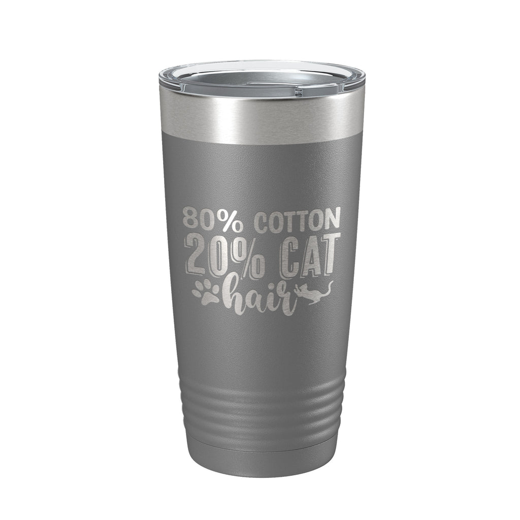 Cat Hair Joke Tumbler Funny Cat Lover Gift Travel Mug Insulated Laser Engraved Coffee Cup 20 oz