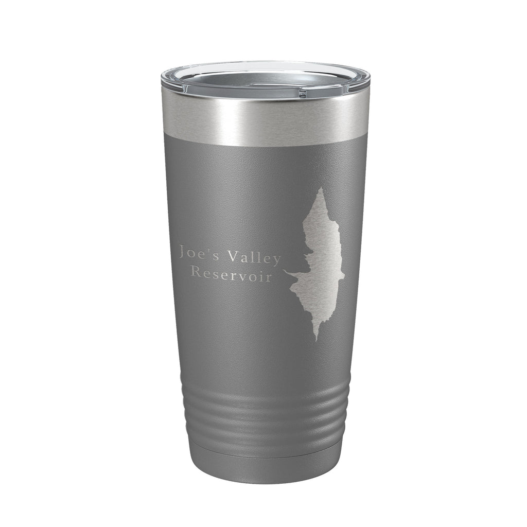 Joe's Valley Reservoir Tumbler Lake Map Travel Mug Insulated Laser Engraved Coffee Cup Utah 20 oz
