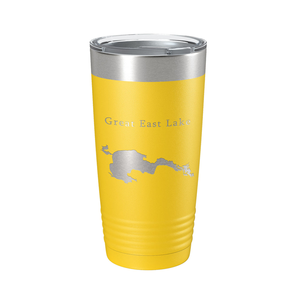 Great East Lake Map Tumbler Travel Mug Insulated Laser Engraved Coffee Cup Maine New Hampshire 20 oz