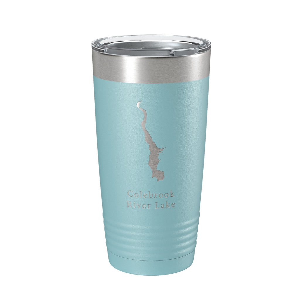 Colebrook River Lake Map Tumbler Travel Mug Insulated Laser Engraved Coffee Cup Connecticut Massachusetts 20 oz