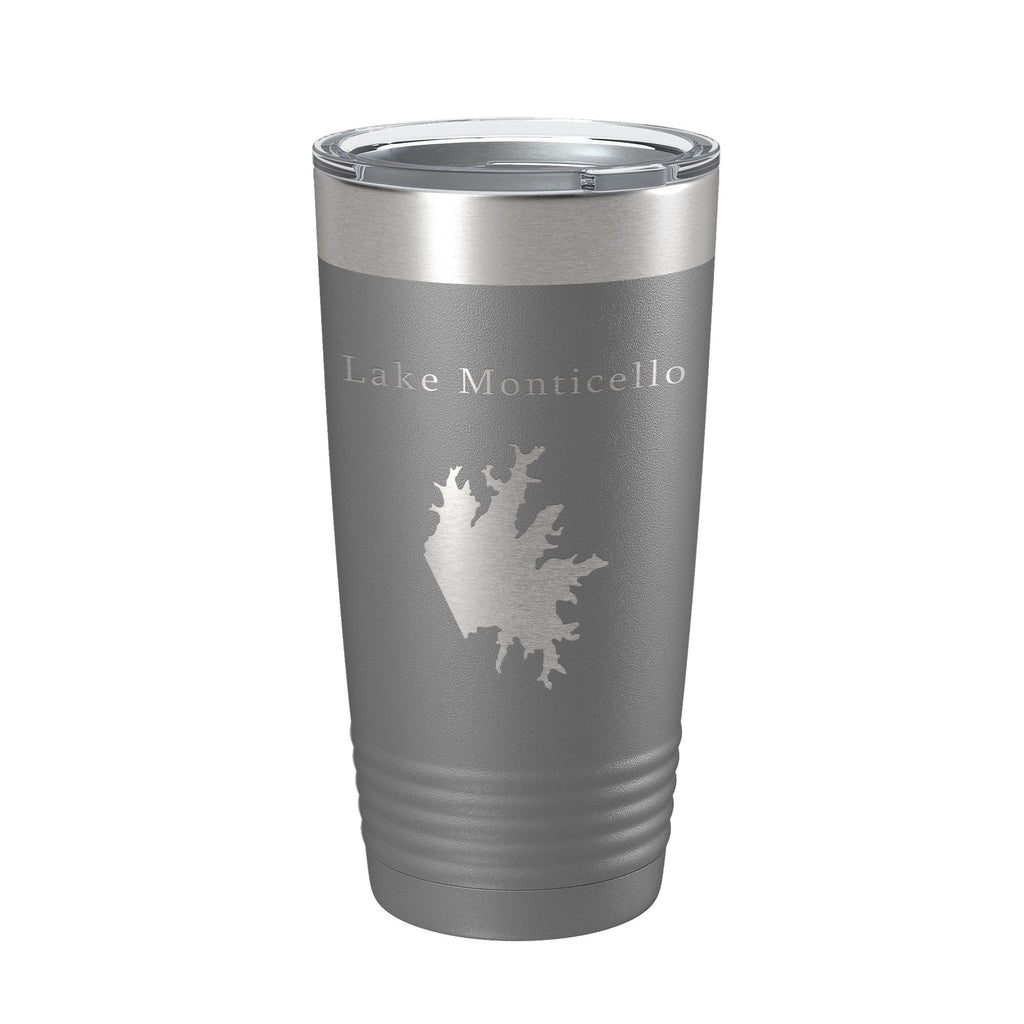 Lake Monticello Map Tumbler Travel Mug Insulated Laser Engraved Coffee Cup Arkansas 20 oz