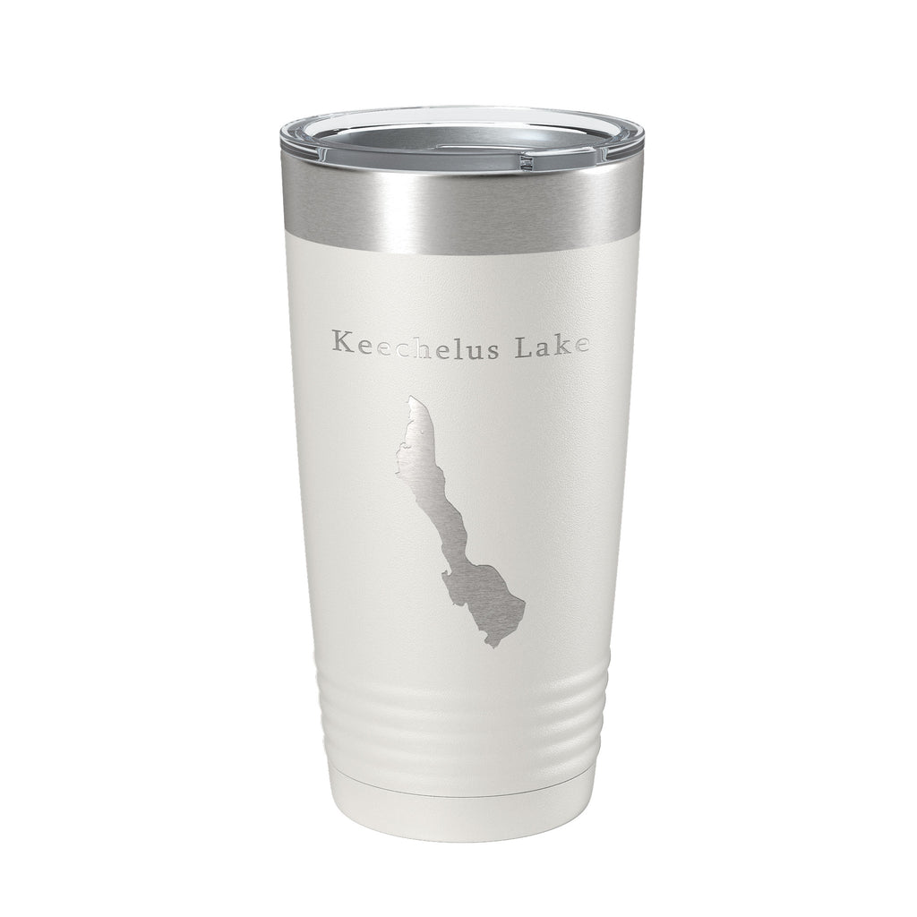 Keechelus Lake Map Tumbler Travel Mug Insulated Laser Engraved Coffee Cup Washington 20 oz