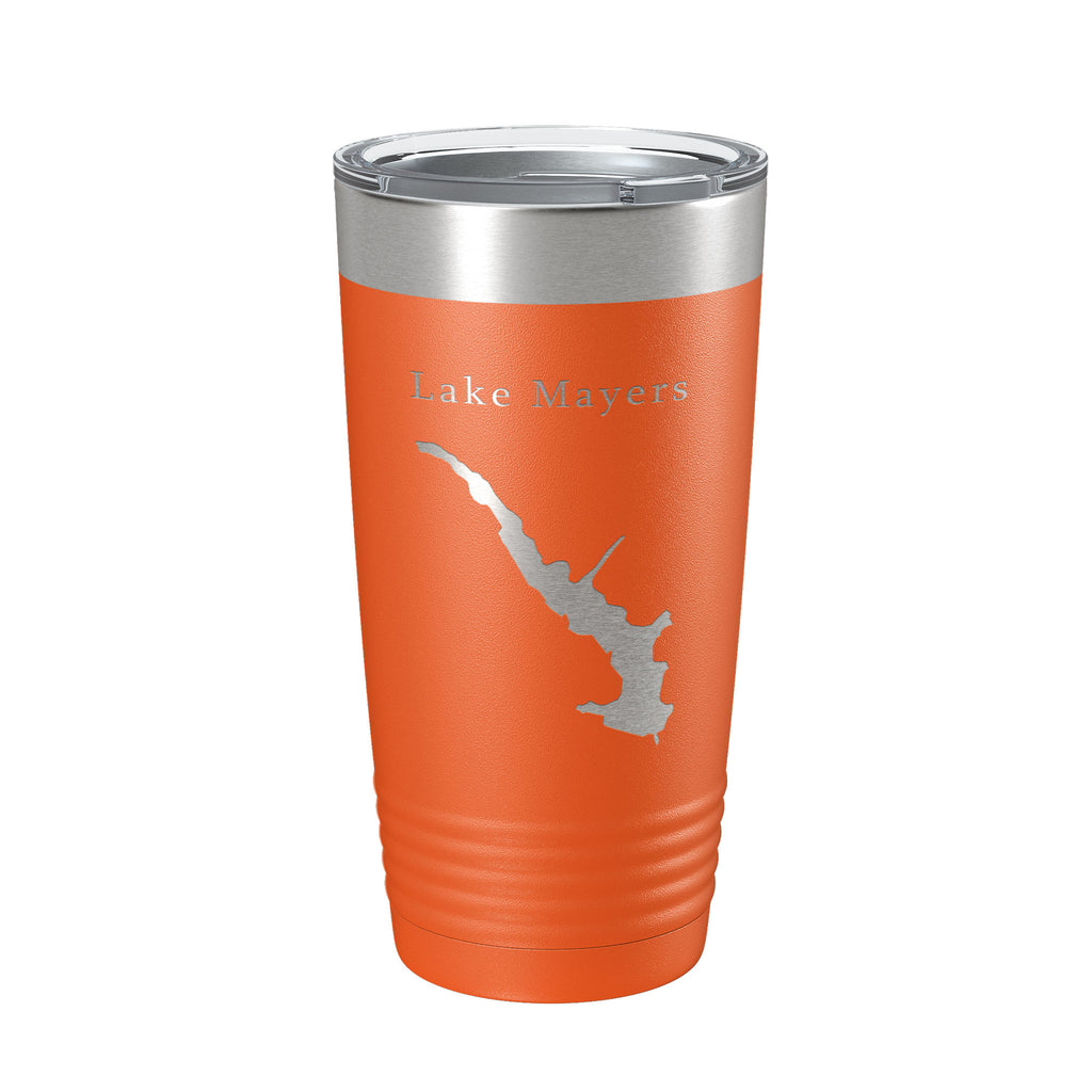 Lake Mayers Map Tumbler Travel Mug Insulated Laser Engraved Coffee Cup Georgia 20 oz