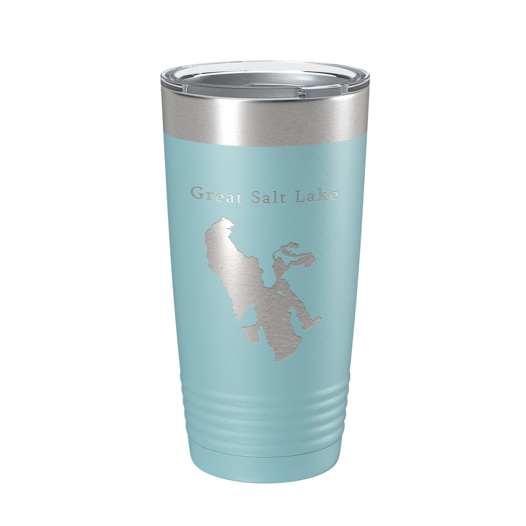 Great Salt Lake Map Tumbler Travel Mug Insulated Laser Engraved Coffee Cup City Ogden Utah 20 oz