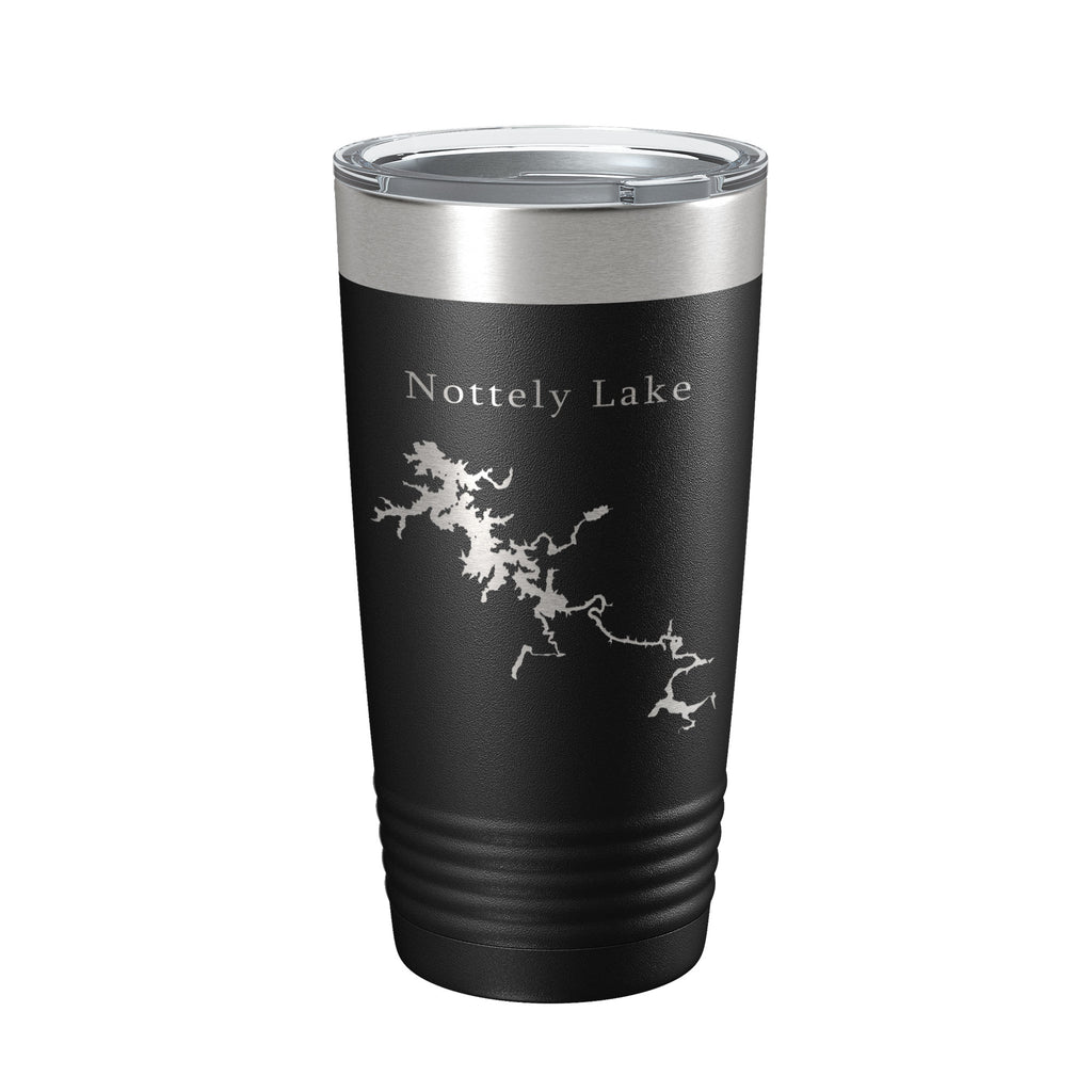 Nottely Lake Map Tumbler Travel Mug Insulated Laser Engraved Coffee Cup Georgia 20 oz