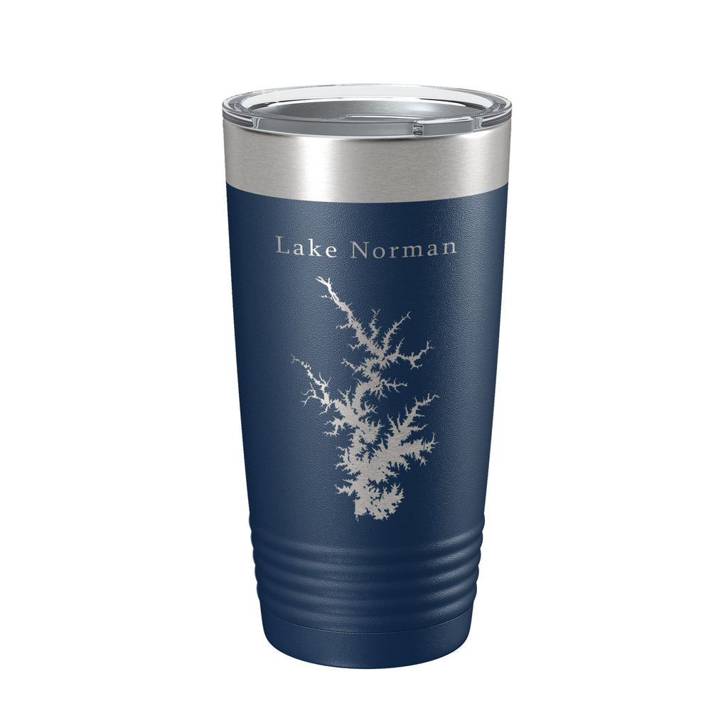 Lake Norman Map Tumbler Travel Mug Insulated Laser Engraved Coffee Cup North Carolina 20 oz