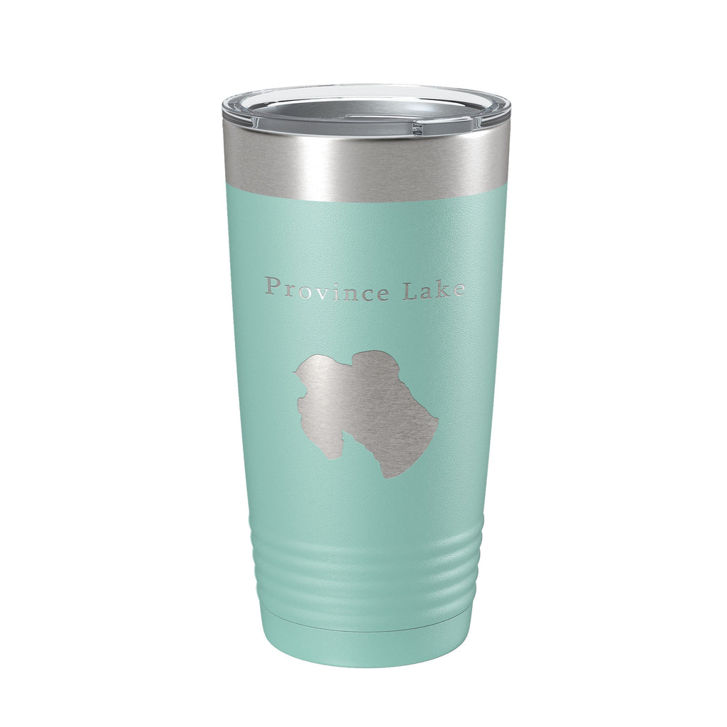 Province Lake Map Tumbler Travel Mug Insulated Laser Engraved Coffee Cup Maine 20 oz