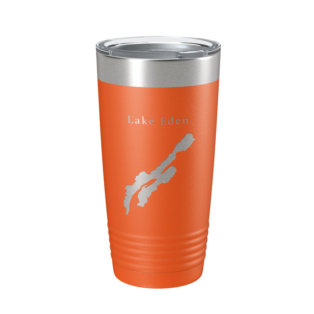 Lake Eden Map Tumbler Travel Mug Insulated Laser Engraved Coffee Cup Vermont 20 oz