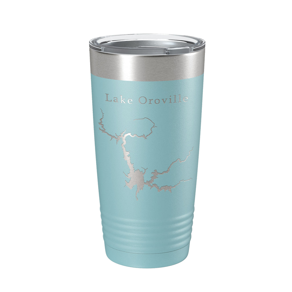 Lake Oroville Map Tumbler Travel Mug Insulated Laser Engraved Coffee Cup California 20 oz