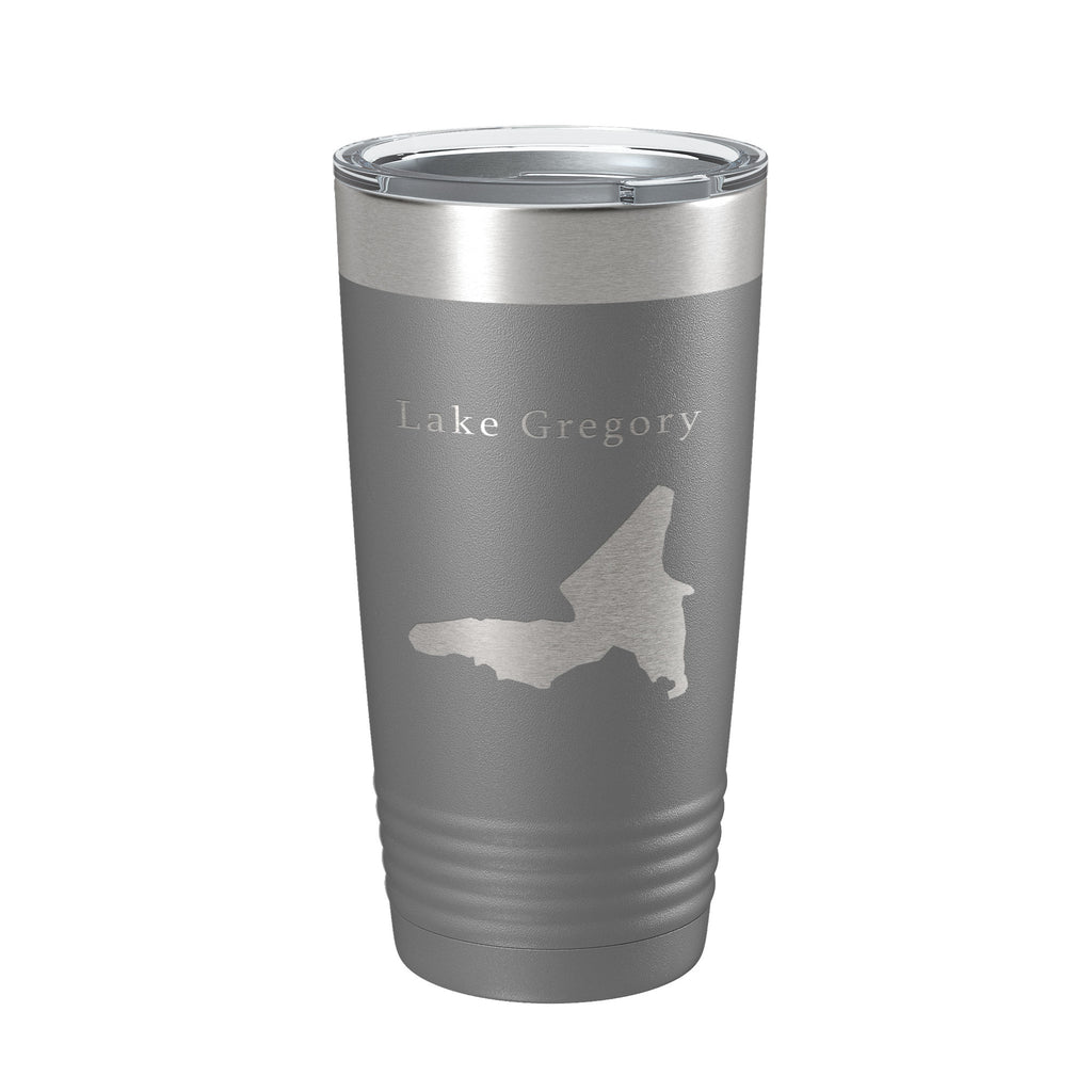 Lake Gregory Map Tumbler Travel Mug Insulated Laser Engraved Coffee Cup California 20 oz