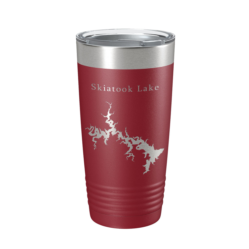 Skiatook Lake Map Tumbler Travel Mug Insulated Laser Engraved Coffee Cup Oklahoma 20 oz