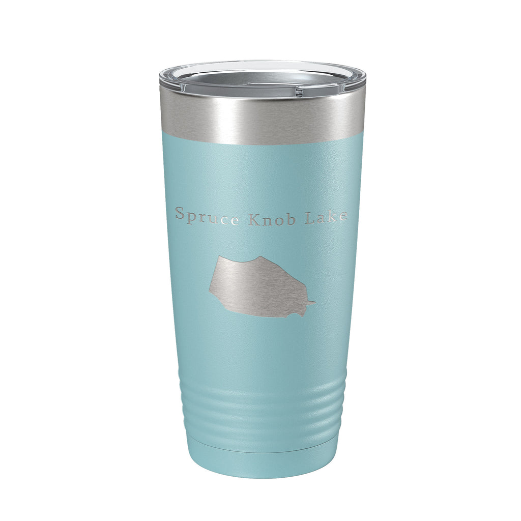 Spruce Knob Lake Map Tumbler Travel Mug Insulated Laser Engraved Coffee Cup West Virginia 20 oz