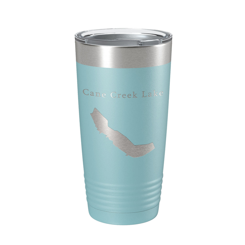 Cane Creek Lake Map Tumbler Travel Mug Insulated Laser Engraved Coffee Cup Arkansas 20 oz