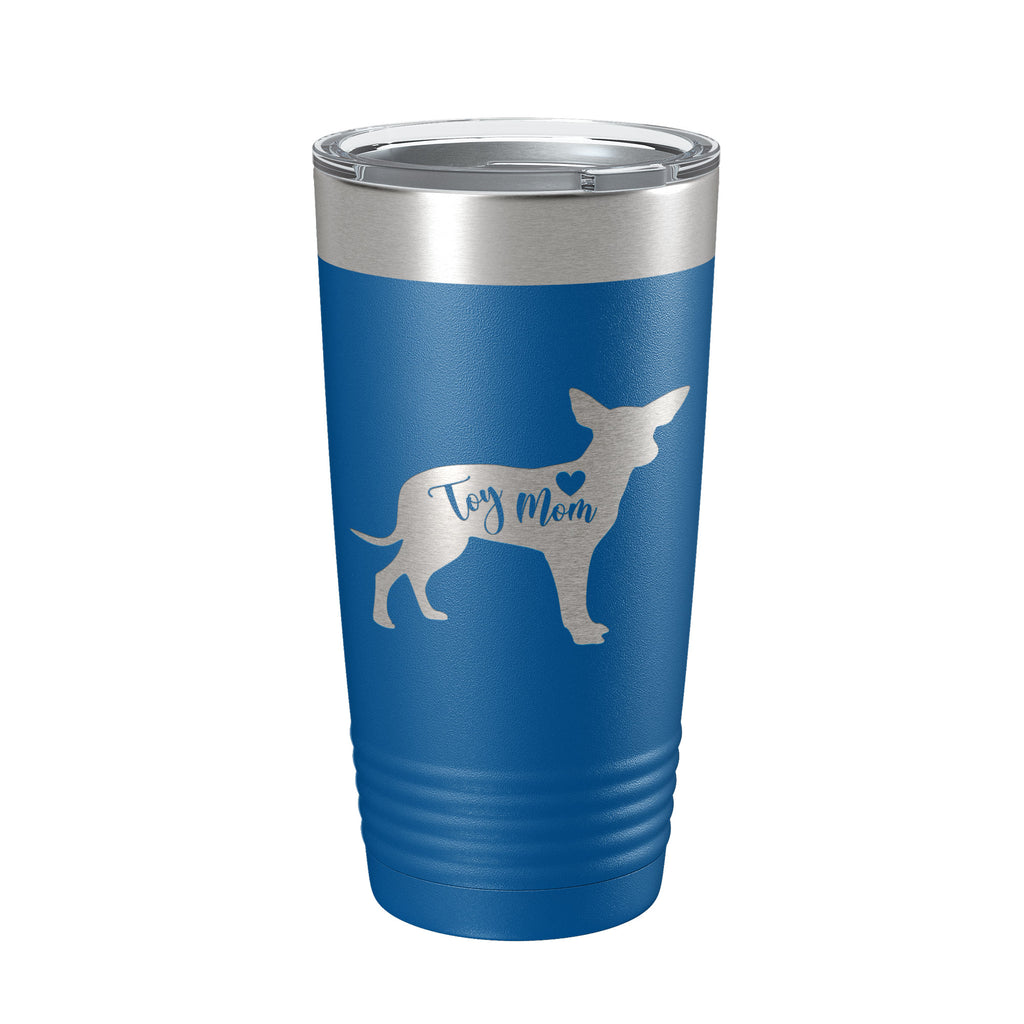 Toy Mom Tumbler Dog Travel Mug Gift Insulated Laser Engraved Coffee Cup 20 oz