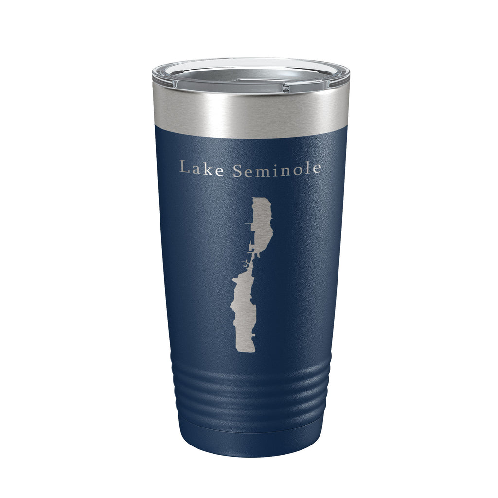 Lake Seminole Largo Map Tumbler Travel Mug Insulated Laser Engraved Coffee Cup Florida 20 oz