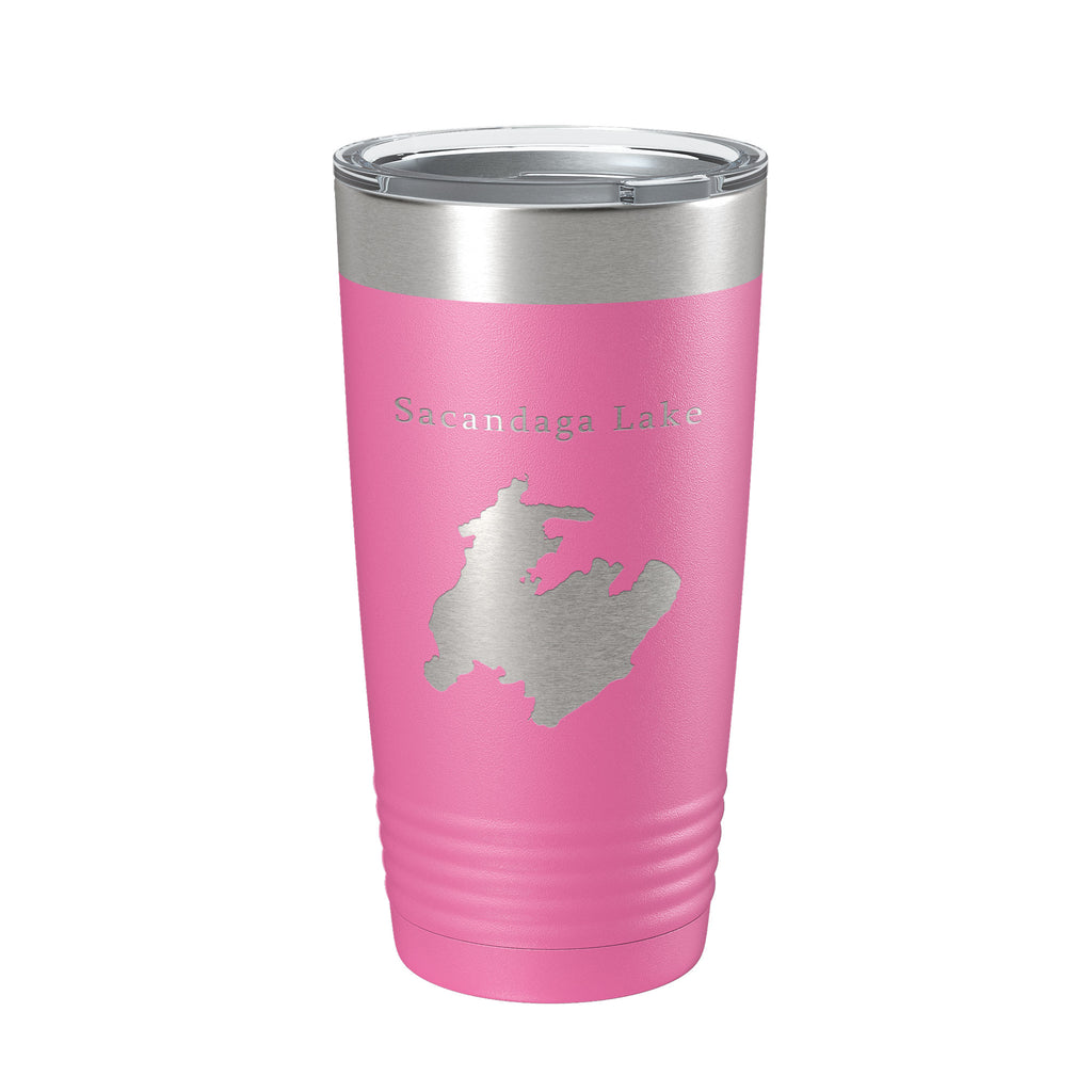 Sacandaga Lake Map Tumbler Travel Mug Insulated Laser Engraved Coffee Cup New York 20 oz