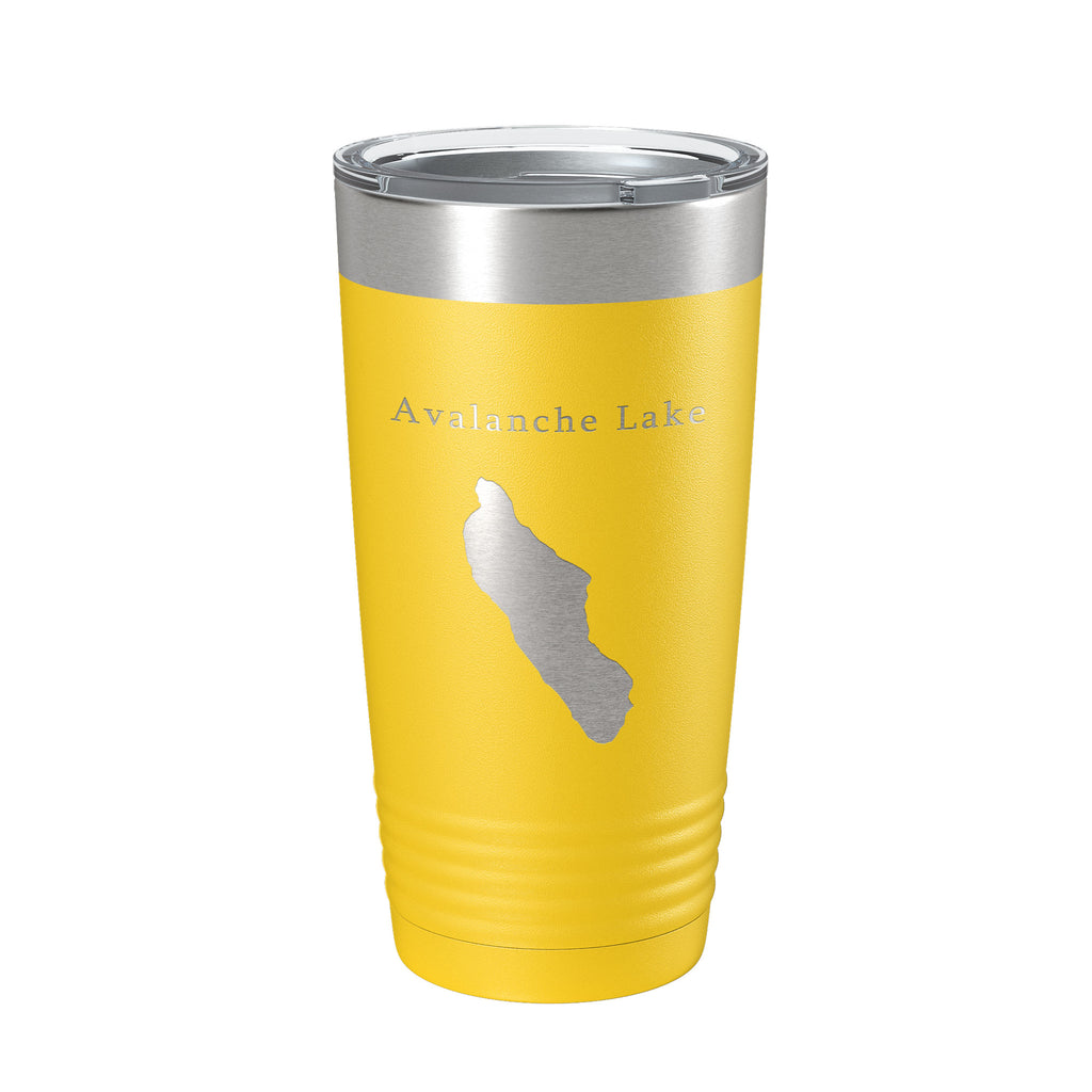 Avalanche Lake Map Tumbler Travel Mug Insulated Laser Engraved Coffee Cup Montana 20 oz