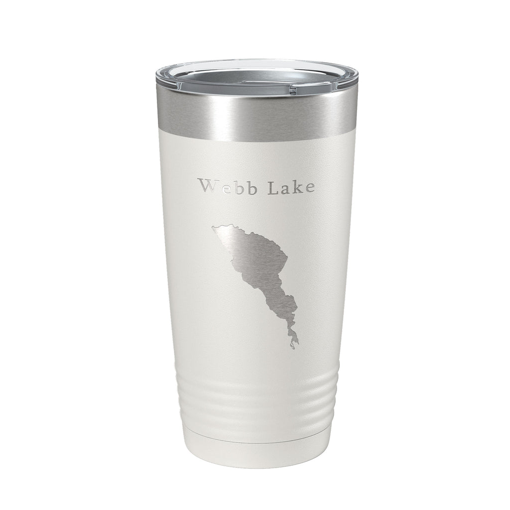 Webb Lake Map Tumbler Travel Mug Insulated Laser Engraved Coffee Cup Maine 20 oz