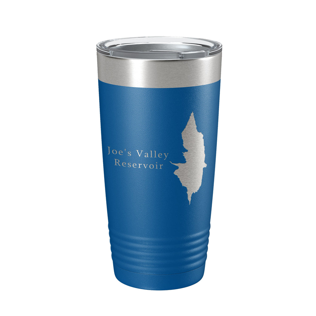 Joe's Valley Reservoir Tumbler Lake Map Travel Mug Insulated Laser Engraved Coffee Cup Utah 20 oz