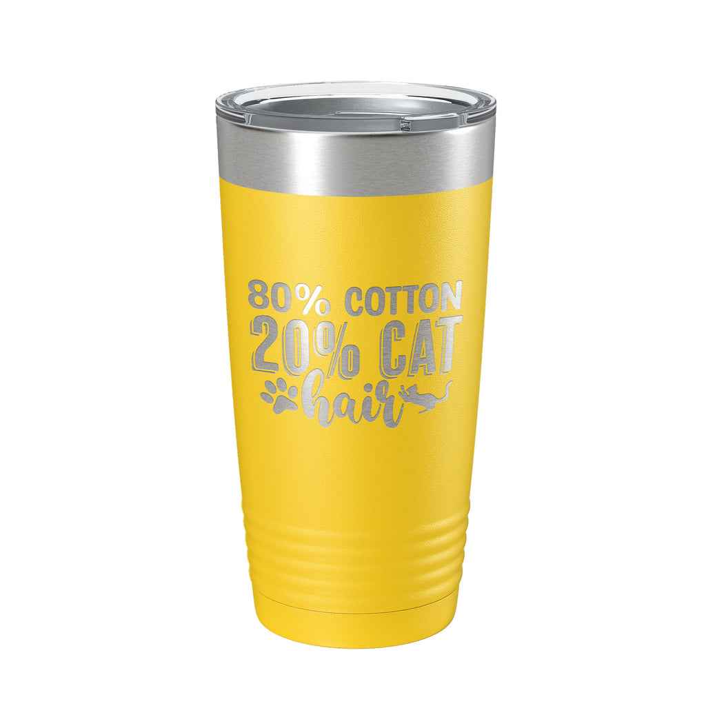 Cat Hair Joke Tumbler Funny Cat Lover Gift Travel Mug Insulated Laser Engraved Coffee Cup 20 oz