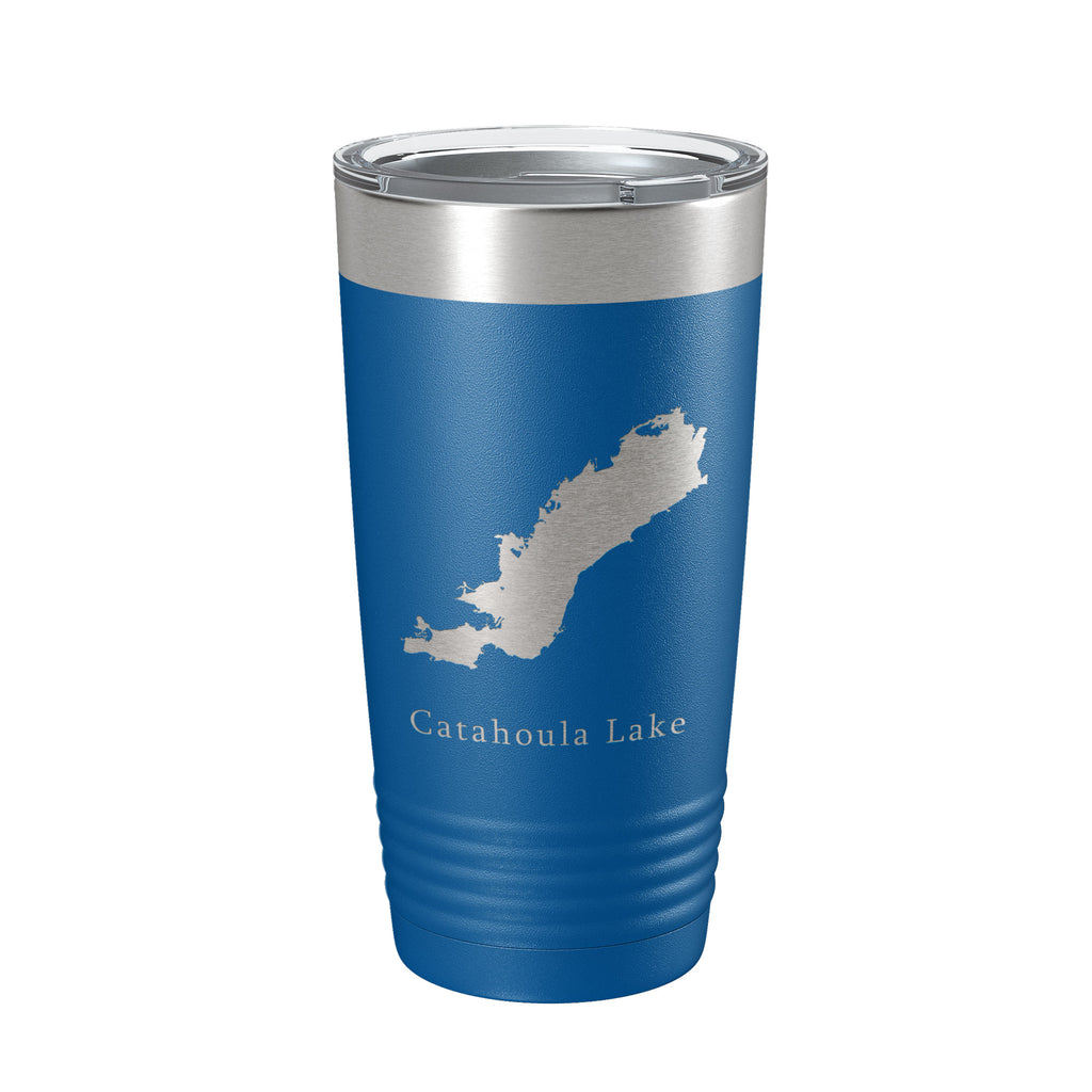 Catahoula Lake Map Tumbler Travel Mug Insulated Laser Engraved Coffee Cup Louisiana 20 oz