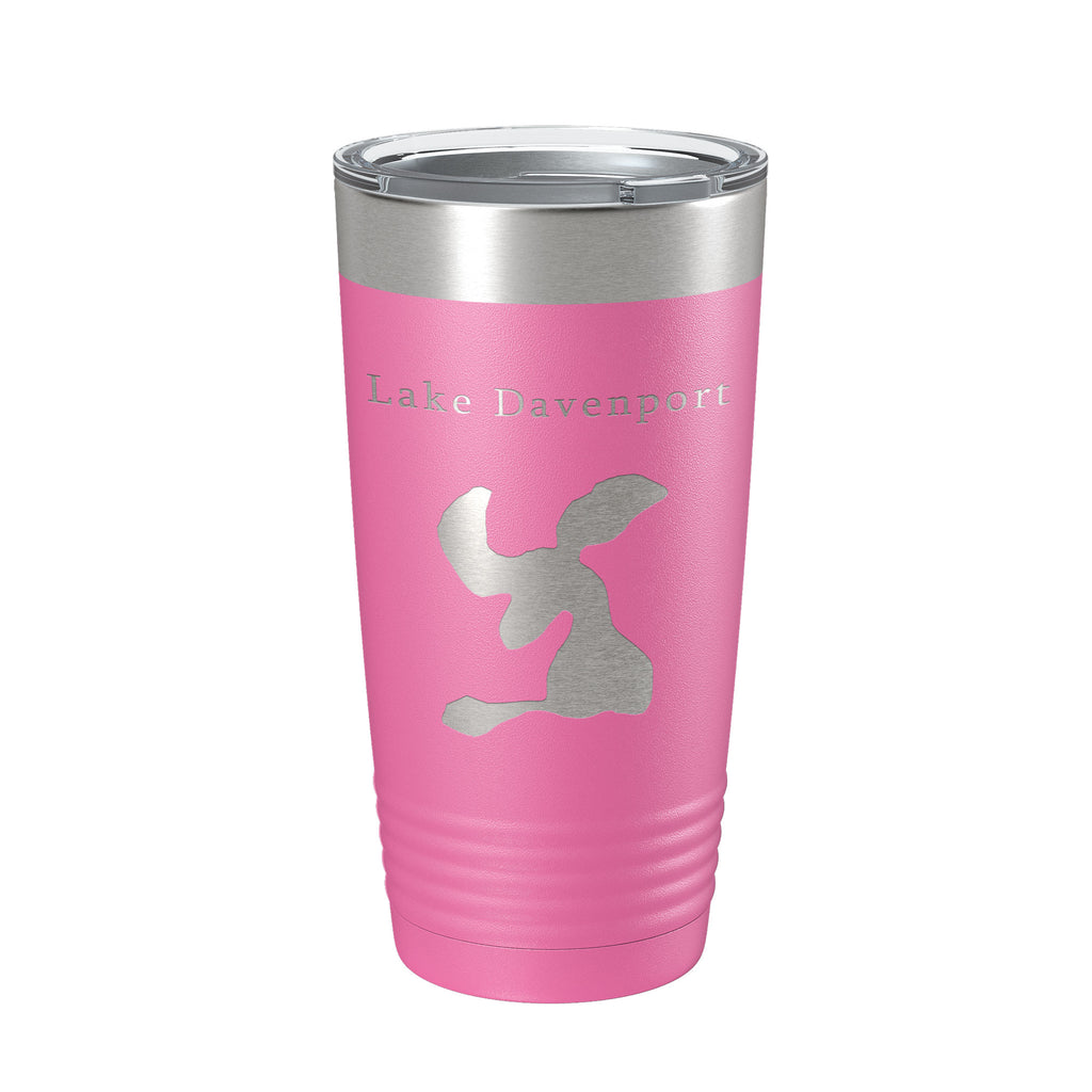 Lake Davenport Map Tumbler Travel Mug Insulated Laser Engraved Coffee Cup Florida 20 oz