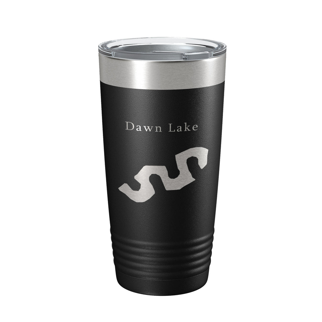 Dawn Lake Map Tumbler Travel Mug Insulated Laser Engraved Coffee Cup Arizona 20 oz