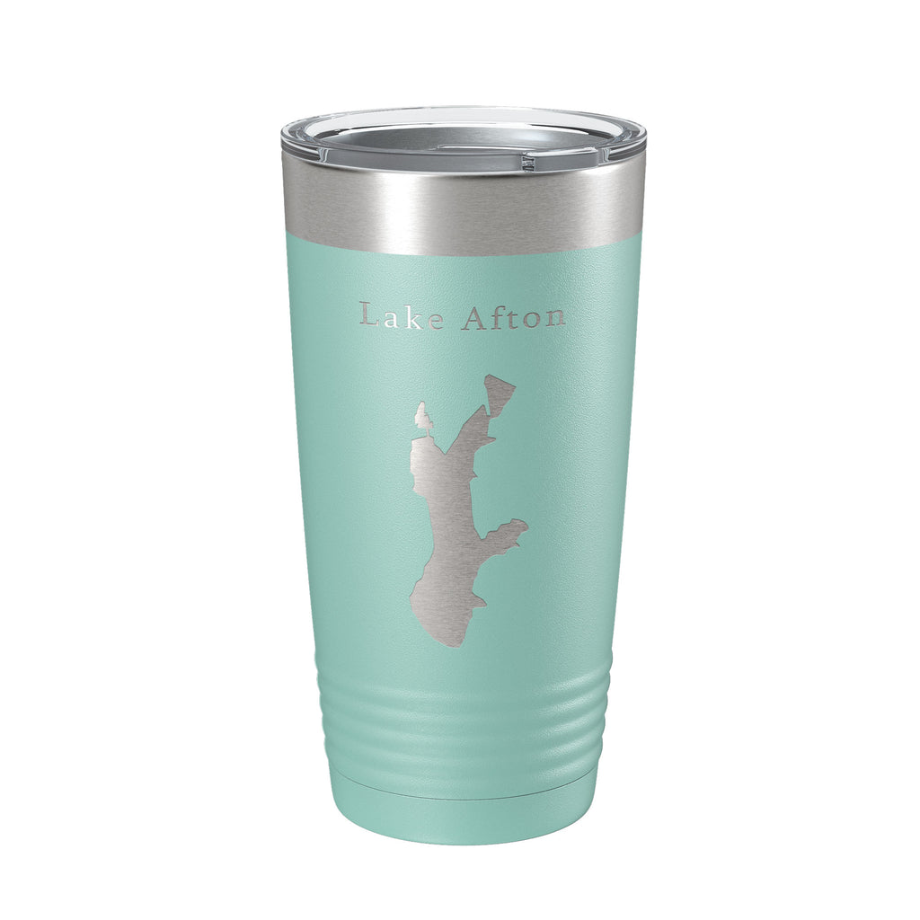 Lake Afton Map Tumbler Travel Mug Insulated Laser Engraved Coffee Cup Kansas 20 oz