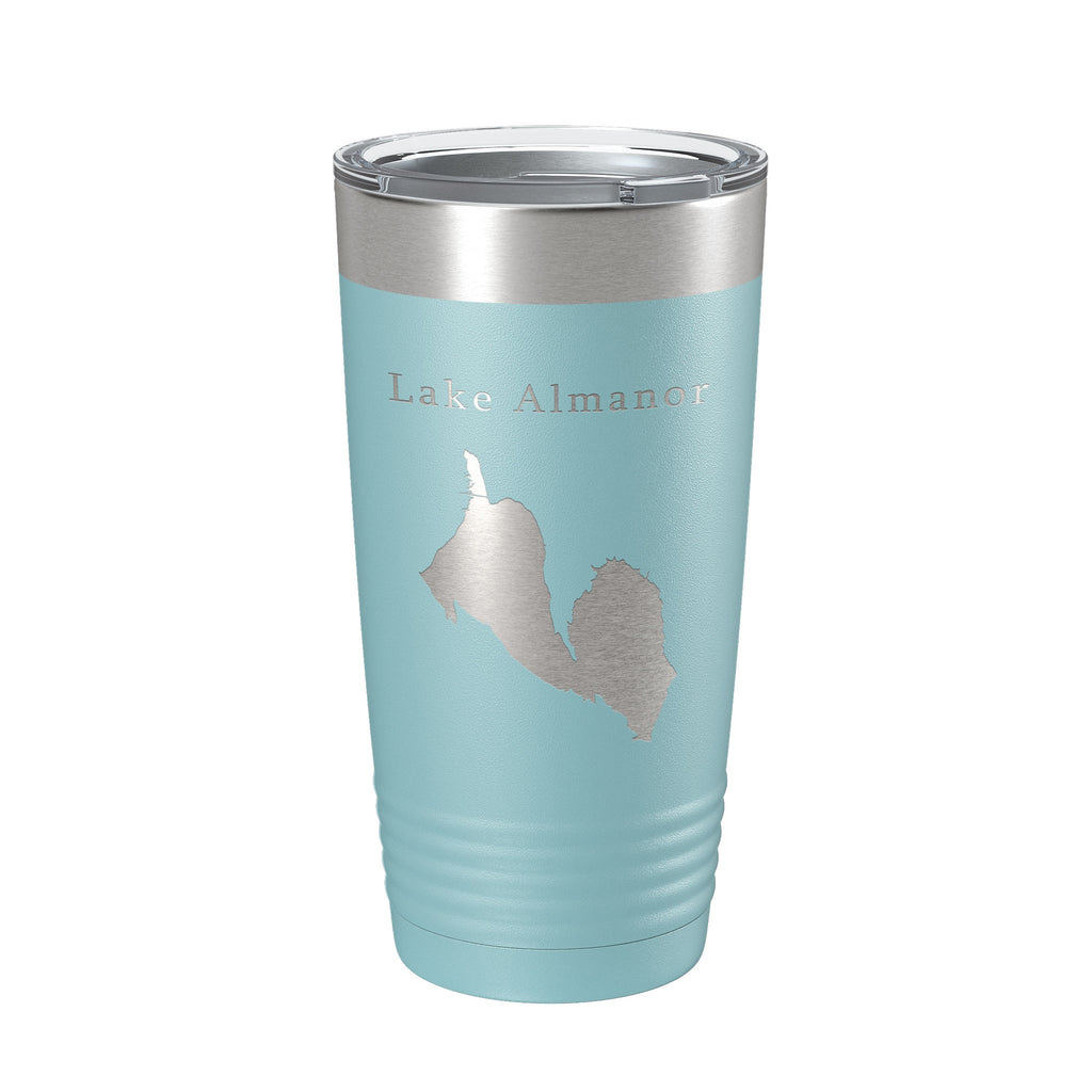 Lake Almanor Map Tumbler Travel Mug Insulated Laser Engraved Coffee Cup California 20 oz