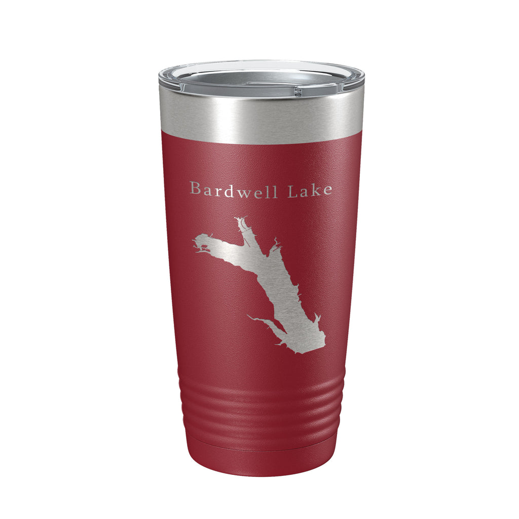 Bardwell Lake Map Tumbler Travel Mug Insulated Laser Engraved Coffee Cup Texas 20 oz
