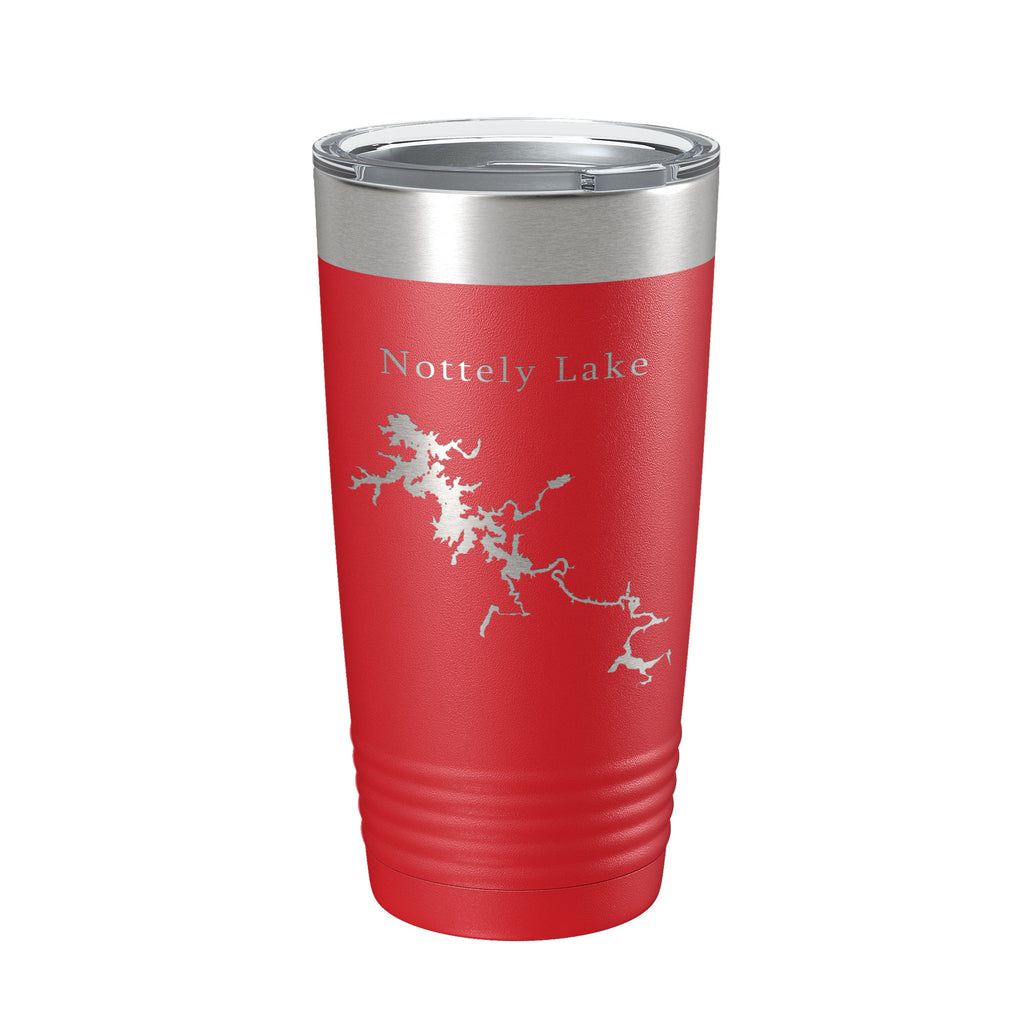 Nottely Lake Map Tumbler Travel Mug Insulated Laser Engraved Coffee Cup Georgia 20 oz