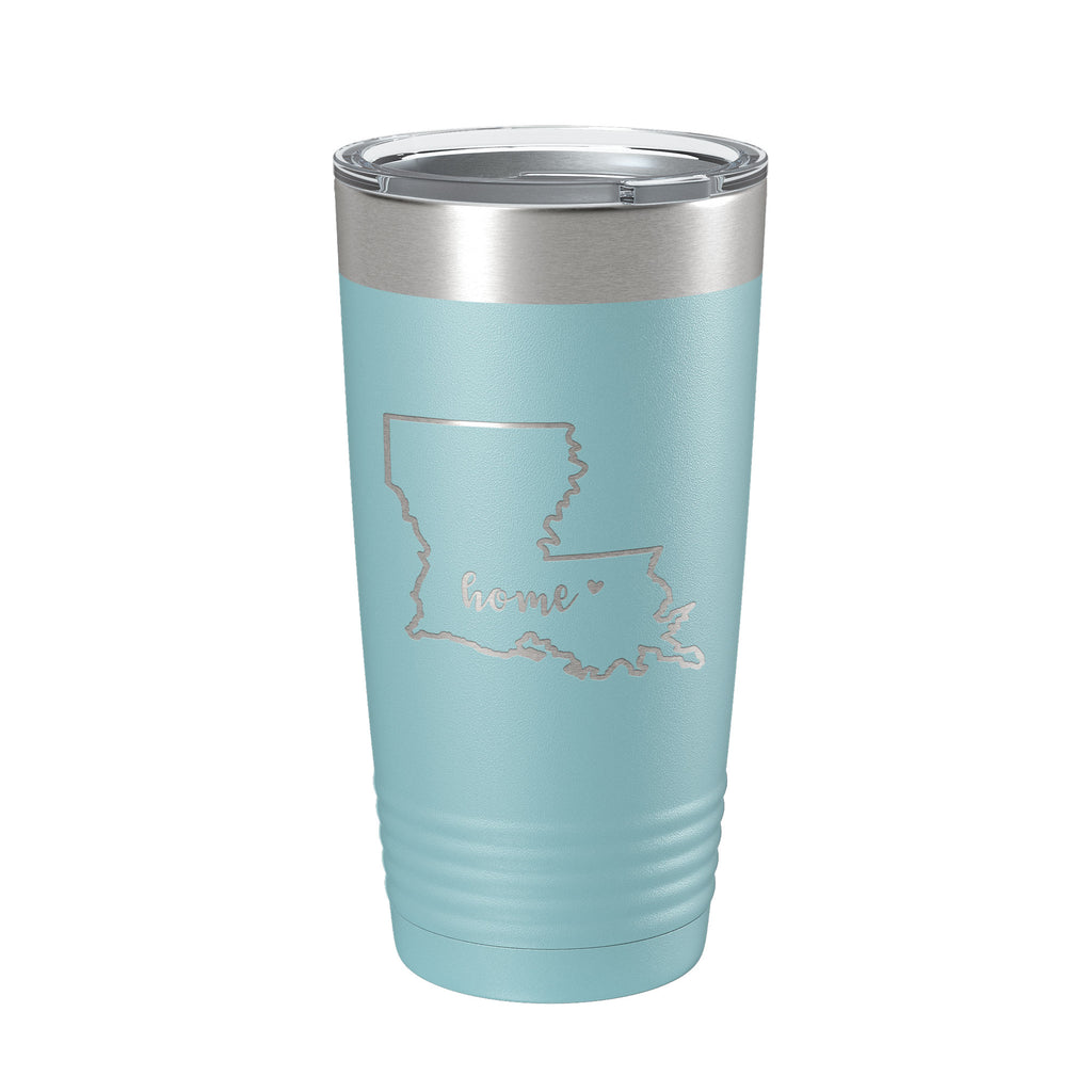 Louisiana Tumbler Home State Travel Mug Insulated Laser Engraved Map Coffee Cup 20 oz